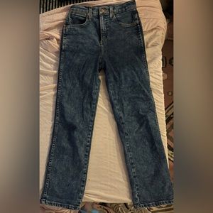 Slight acid wash wrangler jeans